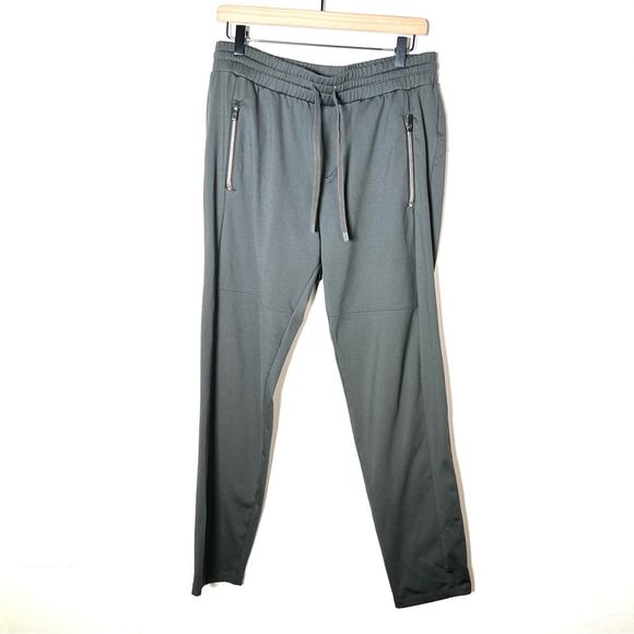 Athleta Pants - Athleta army green elastic waist zipper pocket casual lounge pants medium M B105
